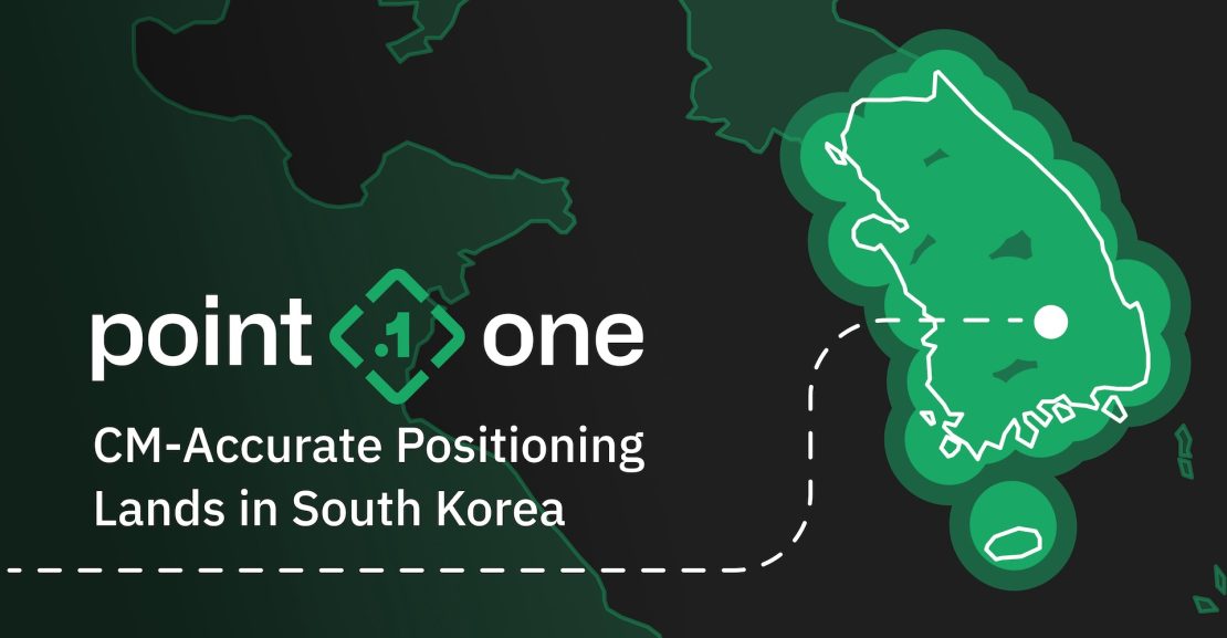 Point One Navigation expande su red de ubicación de precisión Polaris™ RTK a Corea del Sur