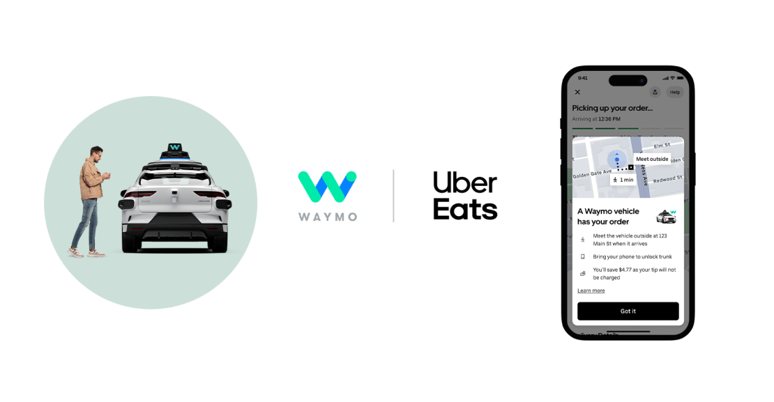 Uber Eats y Waymo revolucionan la entrega de comida con vehículos autónomos en Phoenix