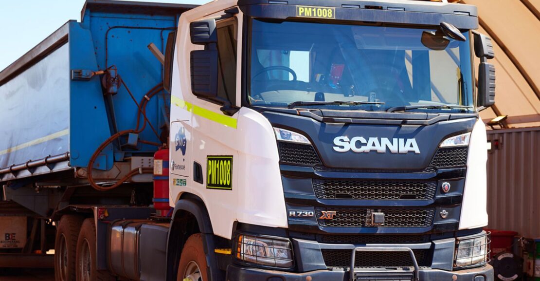 Scania y Fortescue revolucionan la minería con trenes de carretera autónomos y sostenibles