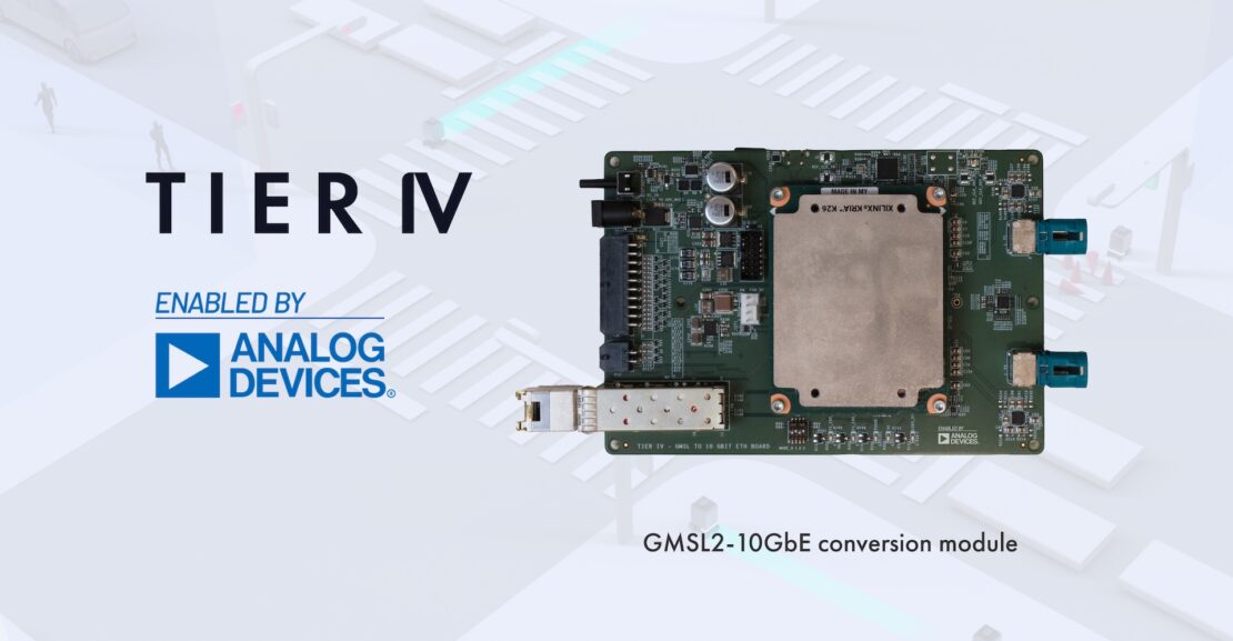 TIER IV y Analog Devices lanzan módulo GMSL2 a 10GbE para mejorar sistemas de conducción autónoma