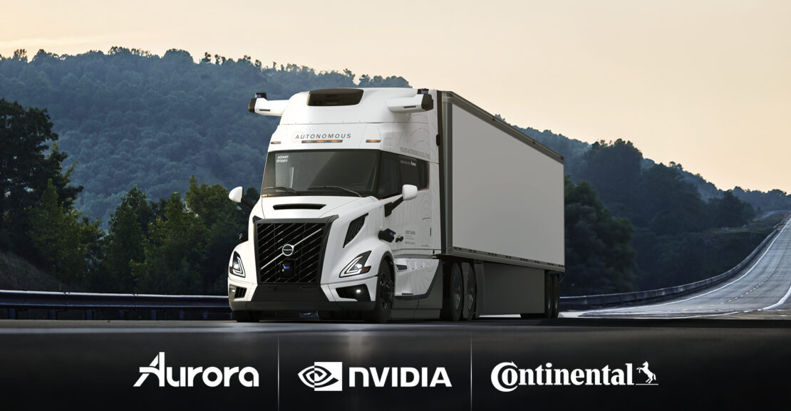 "Aurora, Continental y NVIDIA se unen para revolucionar los camiones autónomos con tecnología DRIVE Thor"